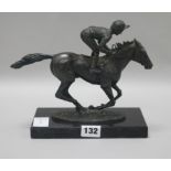 A David Cornell, bronze, 'Champion Finish' W.24cm. H.19cm.