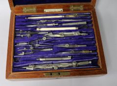 A late Victorian set of drawing instruments