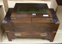 A mahogany sewing box