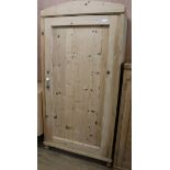 A pine wardrobe W.91cm