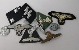 A German SS Eagle and patches