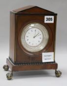 A mahogany cased Palais Royal No.122 mantel clock with silvered dial "Griebel"