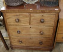 A Victorian mahogany chest W.90cm
