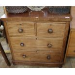 A Victorian mahogany chest W.90cm