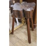 A rustic side table W.50cm