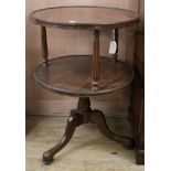 A Regency style mahogany revolving dumb waiter W.68cm