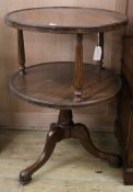 A Regency style mahogany revolving dumb waiter W.68cm