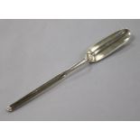 A George II silver marrow scoop Maker's mark only for Harvey Price, c.1730