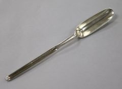 A George II silver marrow scoop Maker's mark only for Harvey Price, c.1730