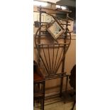 A Victorian bamboo hall stand W.73cm