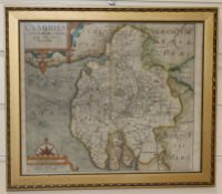 'Map of the Hundreds of Cranbrooke, Barkley and Rolvenden' and another of Cumbria by Saxton