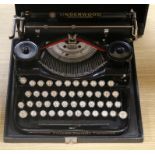 A Vintage Underwood portable typewriter