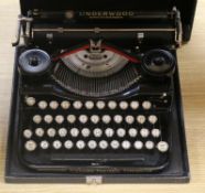 A Vintage Underwood portable typewriter