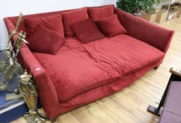 An upholstered day bed W.210cm