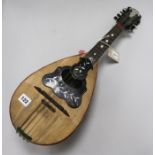 A 19th century mandolin by Giovanni De Meglio et Figlio, Napoli, bears paper label, without case,