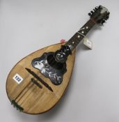 A 19th century mandolin by Giovanni De Meglio et Figlio, Napoli, bears paper label, without case,