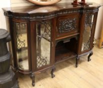 A late Victorian carved sideboard W.157cm