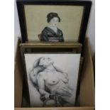 A quantity of mixed pictures and prints including a Japanese study of a geisha 62 x 29cm