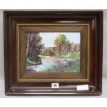 A signed Limoges porcelain plaque width 23cm height 17cm