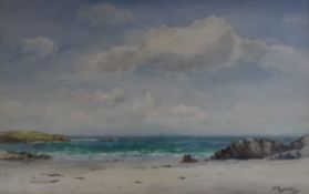 Wycliffe Egginton (1875-1951), watercolour, 'North Sands, Iona', signed l.r., Fine Art Society label