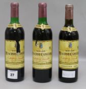 Three bottles of Martinez Locuesta Reserva Rioja 1962