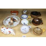 A collection of mixed European and English ceramics