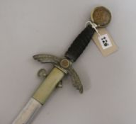 A German WWII Luftwaffe Officer's dress sword, the 28.25in blade by Horster of Solingen, stamped '