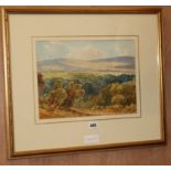 Francis Carruthers Gould (1844-1925), watercolour, view of Exmoor, signed