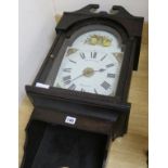 N. Edgecombe of Bristol. A hooded thirty hour wall clock, height 97cm