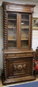A pair of French oak library bookcases W.100cm