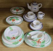 A child's toy ceramic dinner service and tea set
