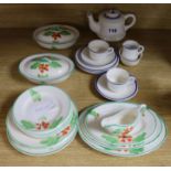 A child's toy ceramic dinner service and tea set