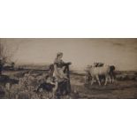 R. W. MacBeth, engraving, 'A Fenn Farm', 35 x 73cm, unframed