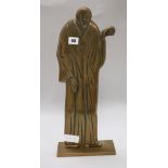 A French religious bronze commemorative figure height 48cm