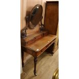 A Victorian mahogany dressing table W.122cm