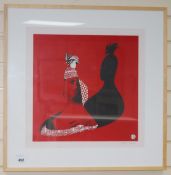 Lee Baker, artists proof print of a geisha, signed, 46 x 47cm