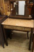 An Art Deco marble top dressing table W.75cm