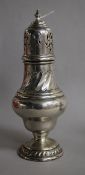 A George V silver sugar caster, Birmingham, 1911, 20.6cm, 6.5 oz.