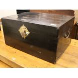 A Japanese lacquer box W.76cm