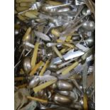 A quantity of plated flatware