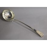A George III silver Old English pattern soup ladle, William Sumner I, London, 1787, 35cm, 5 oz.