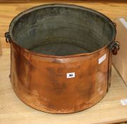 A copper cauldron