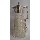A late Victorian silver mounted cut glass claret jug, Goldsmiths & Silversmiths, Sheffield, 1898,