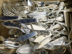 An almost complete canteen of German 800 white metal cutlery for six comprising eighty six items.
