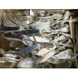 An almost complete canteen of German 800 white metal cutlery for six comprising eighty six items.