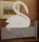 A Yves Delorme Paris shop sign W.83cm