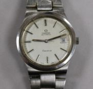 A gentleman's 1970's stainless steel Omega automatic wrist watch, movement c.1012, on a steel