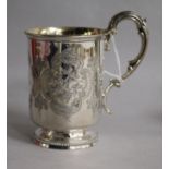 A Victorian silver christening mug, Henry Wilkinson & Co, Sheffield, 1874, 10.7cm, 3.5 oz.