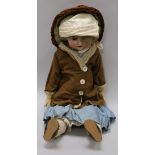 A German bisque head doll, eyes loose, 'GK 165/5