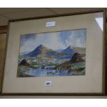 Dermot McWadey, watercolour, Irish landscape, 23 x 36cm